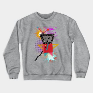 ROBOTS CRABBY MR TV ROBOT ZAP GOLD Memphis Post Modern Pop Style Crewneck Sweatshirt